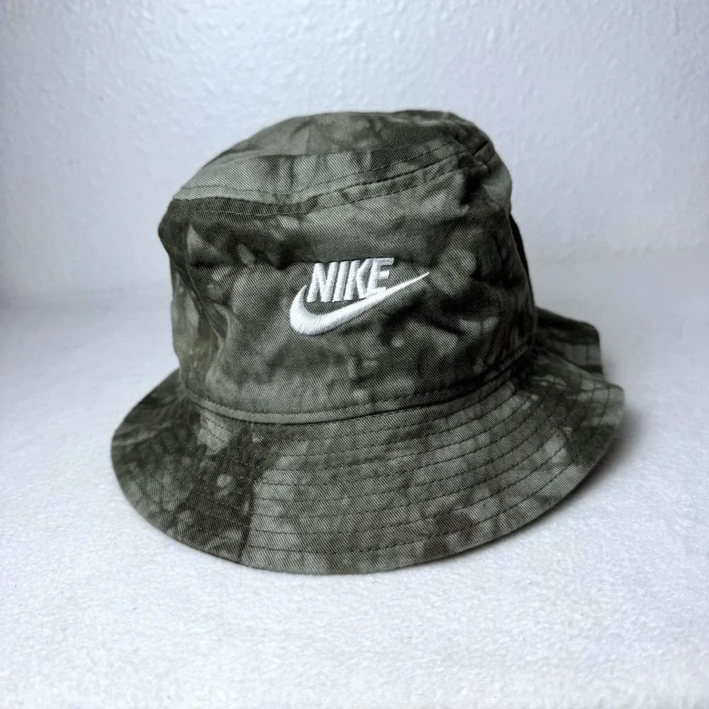 Nike Apex Tie Dye Bucket Hat Khaki Green Adults Size Small FB5386 325 Beach